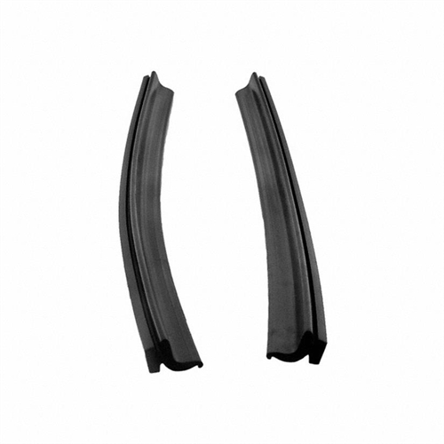 Rear Roll-Up Quarter Window Seals for 2-Door Hardtop. Made without steel cores. Pair. REAR ROLL UP S